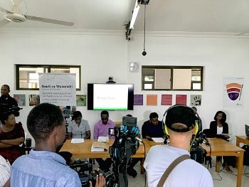 press conference in Tanzania