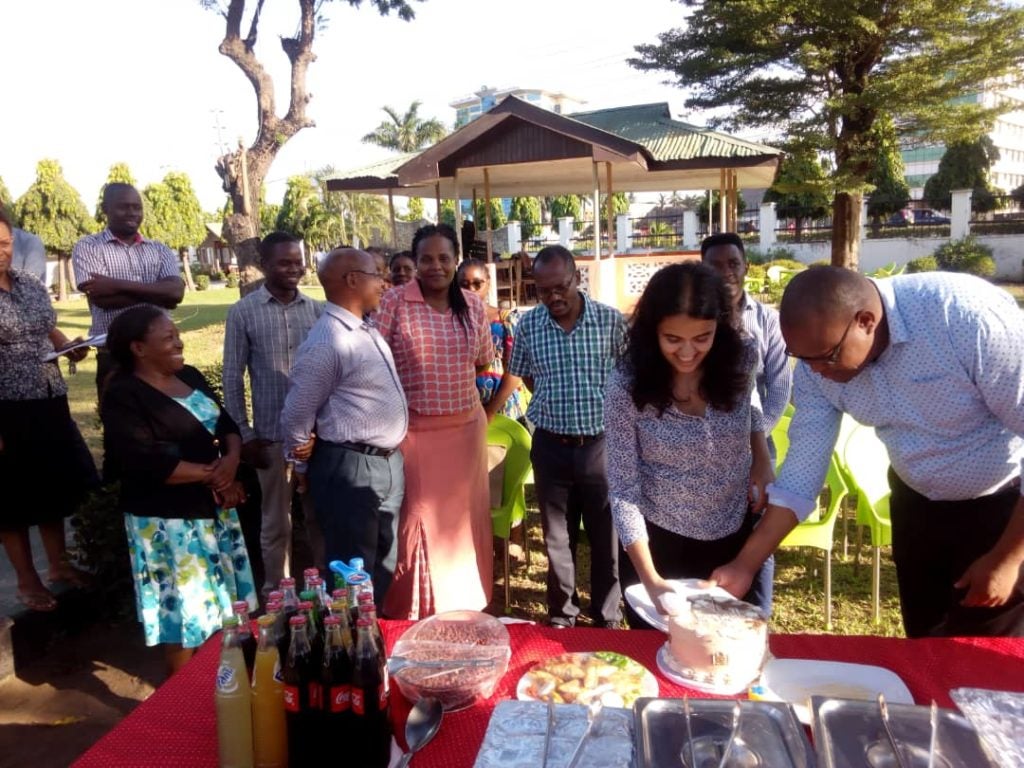 Shilpa with the rest of the Tanzanian office at a lunch