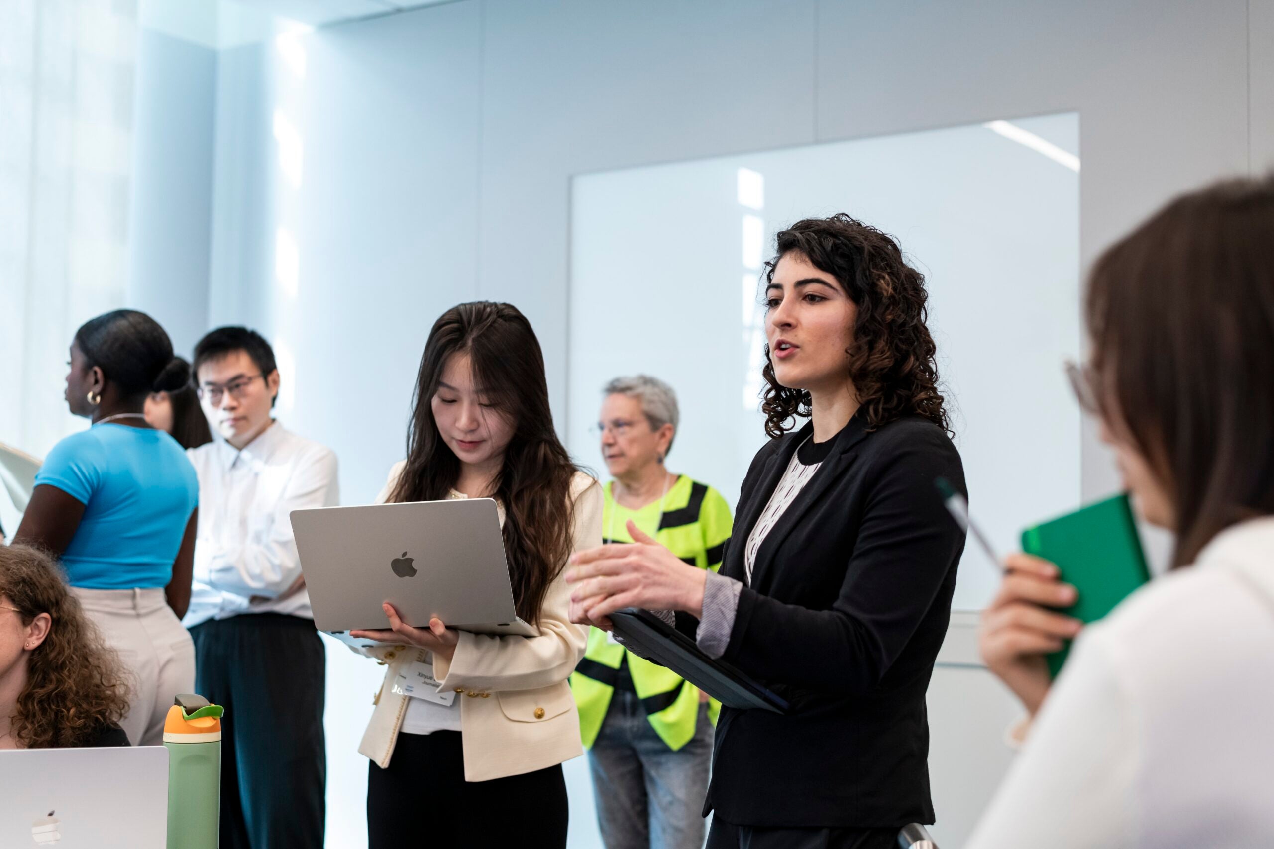 Students working with faculty