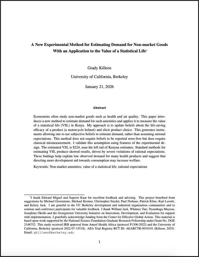 Depiction of academic working paper